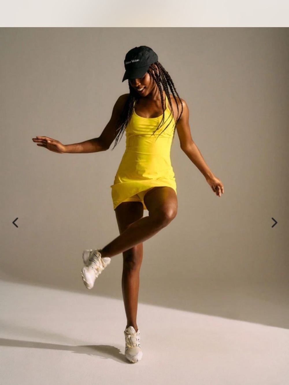 Outdoor Voices Yellow Racerback Mini Dress
